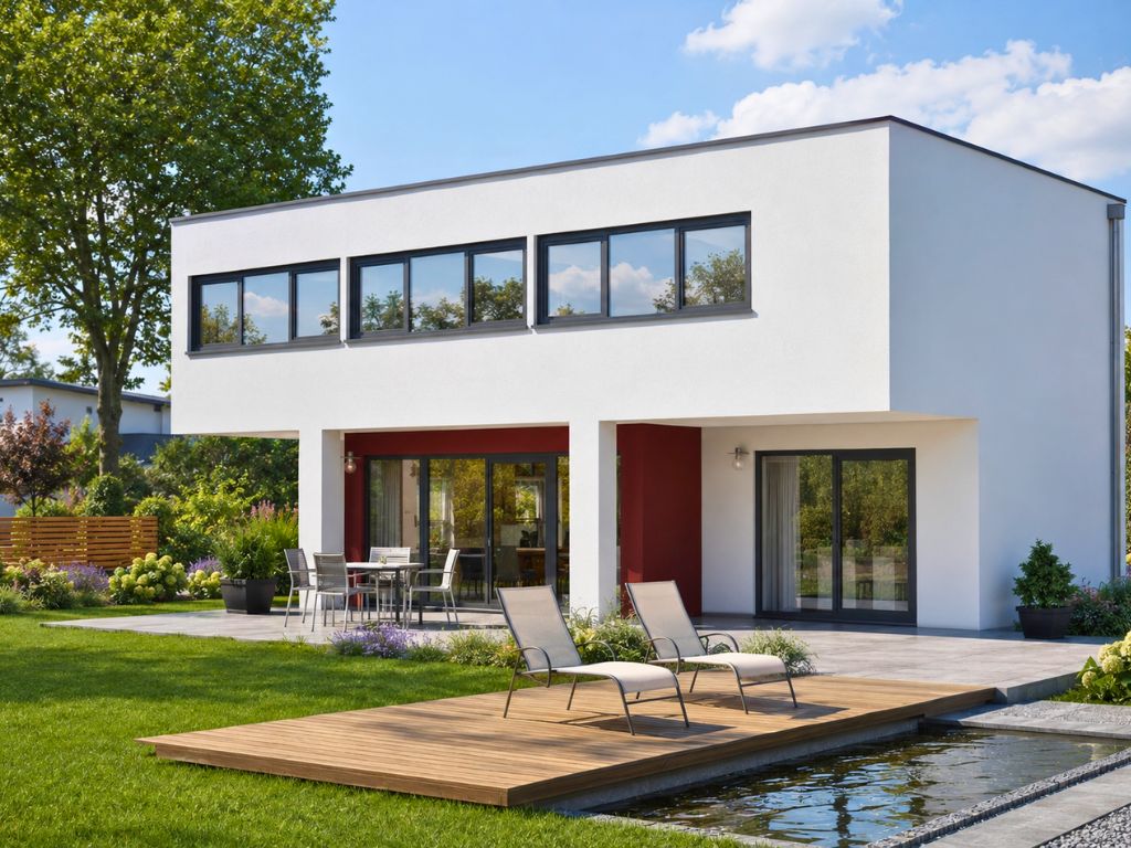 Bauhaus 140m² Fotorealistisch