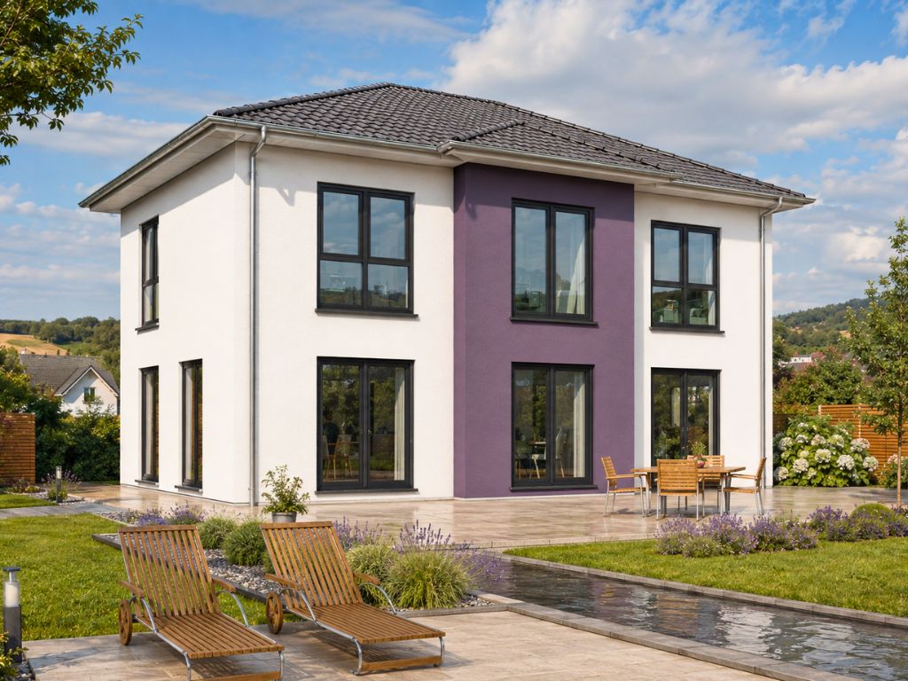 Walmdachhaus 150 m² Fotorealistisch