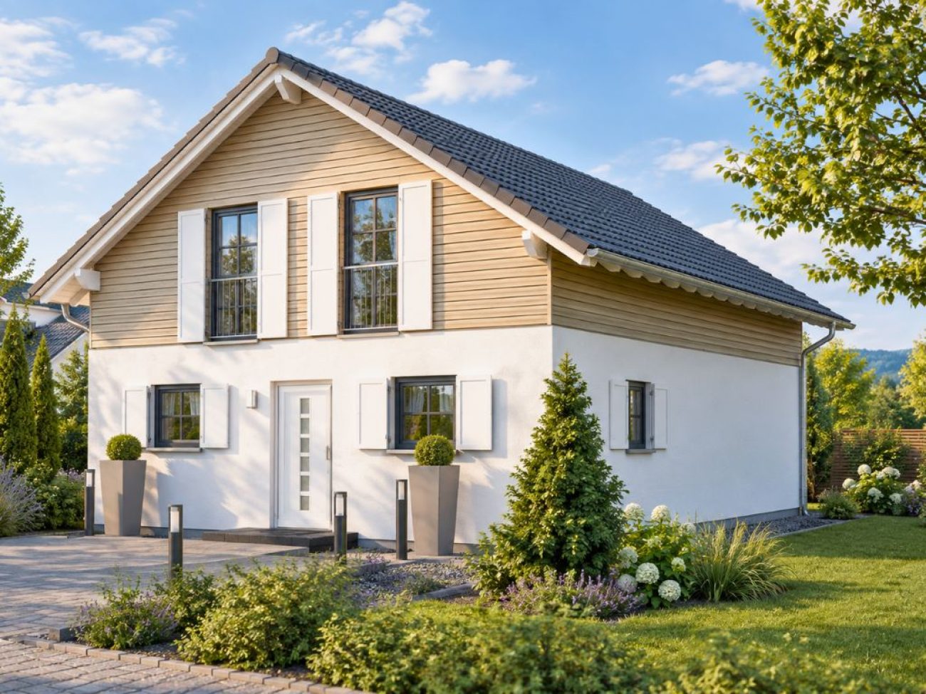 Landhaus 155 m² Vorne Fotorealistisch